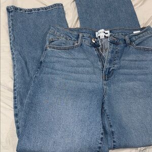 Fashion Nova Women's Straight Leg Blue Jeans